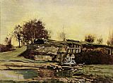 Gustave Courbet Wall Art - The quarry of Optevoz